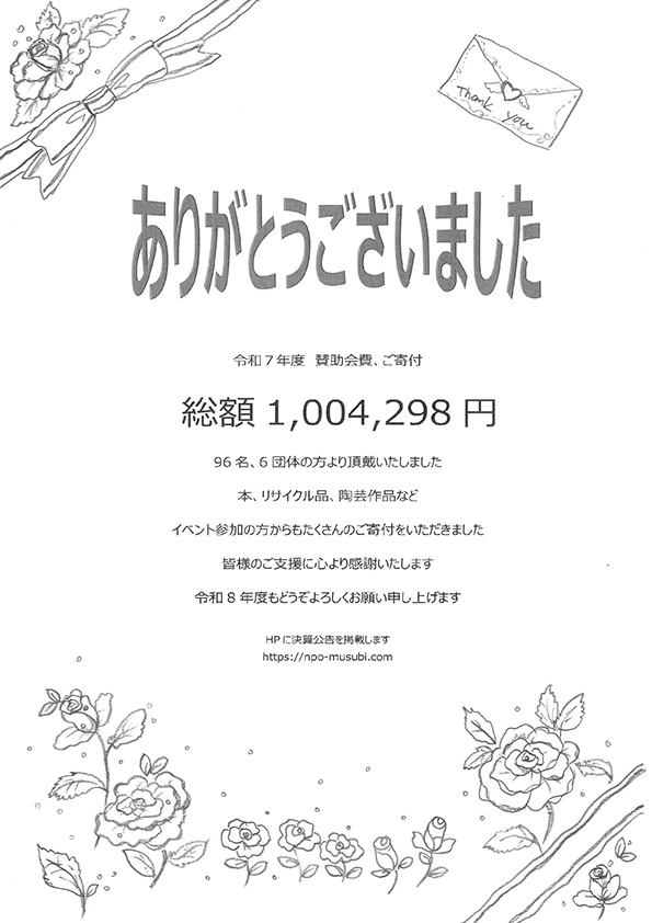 令和7年度ご支援のお礼とご報告
